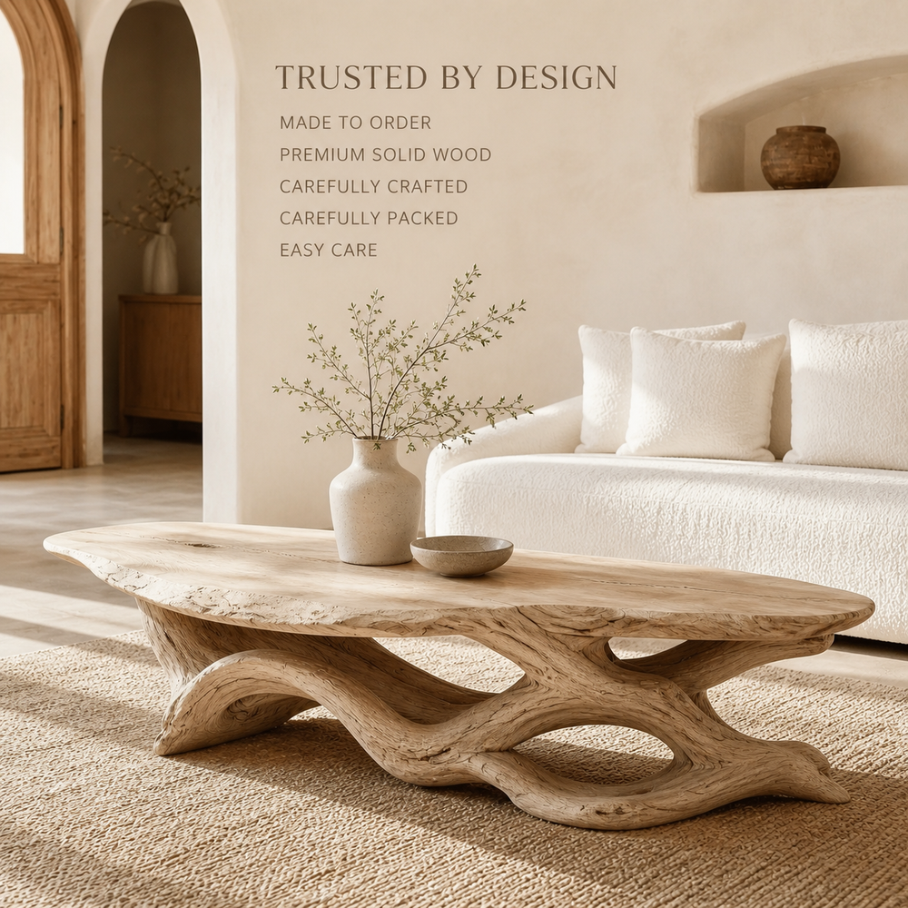 Marin Rounded Wood Coffee Table - Design 253 - product image 09