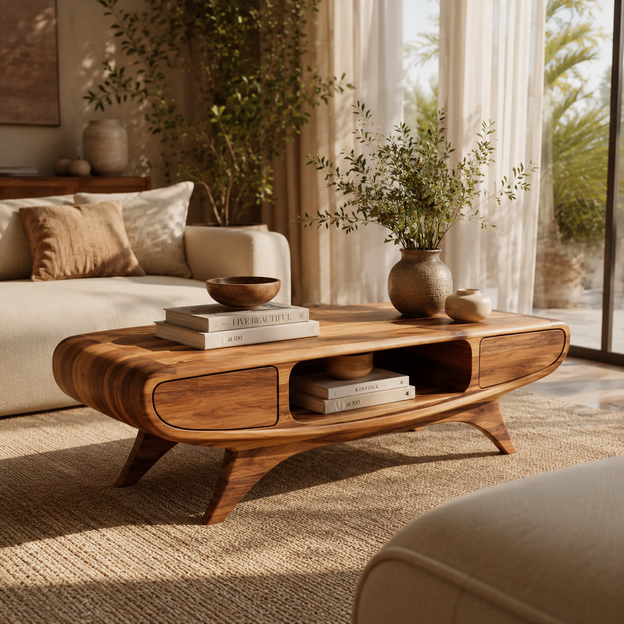 Brielle Sculpted Coffee Table - Design 261 - main view