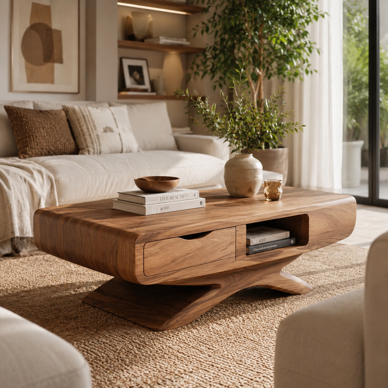 Mira Flow Wood Coffee Table - Design 265 - main view