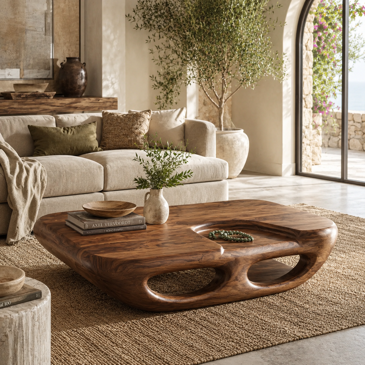 Alden Curved Wood Coffee Table - Design 270 - main view