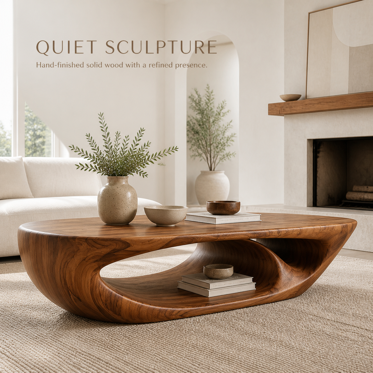Marin Rounded Wood Coffee Table - Design 274 - product image 02