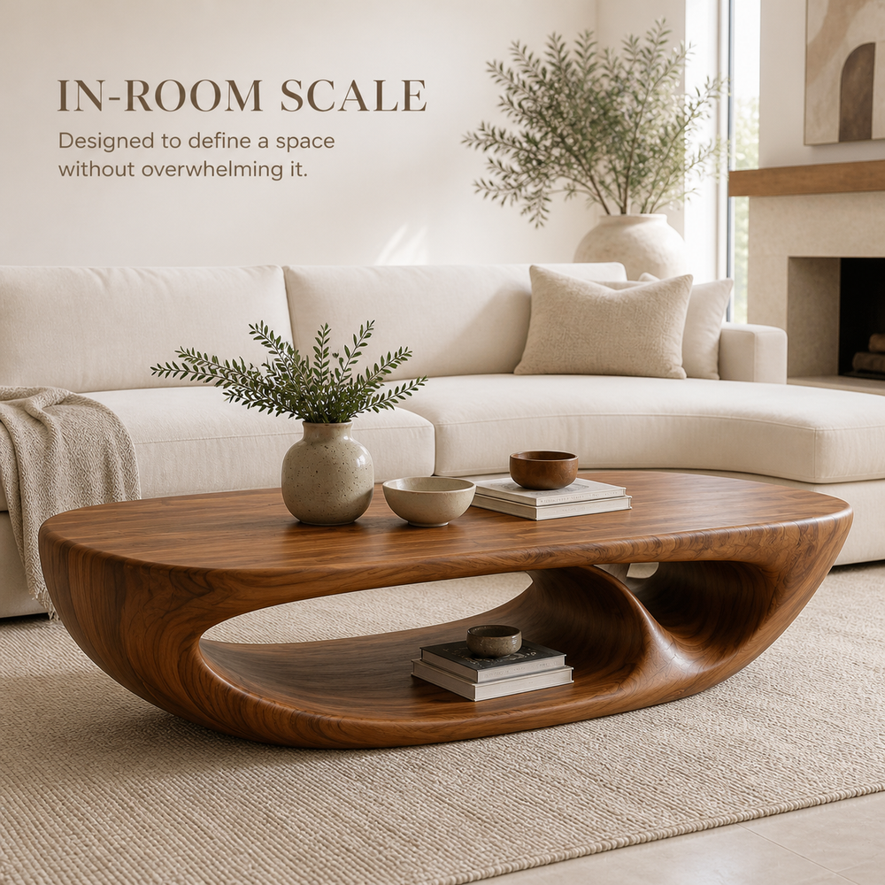 Marin Rounded Wood Coffee Table - Design 274 - product image 04