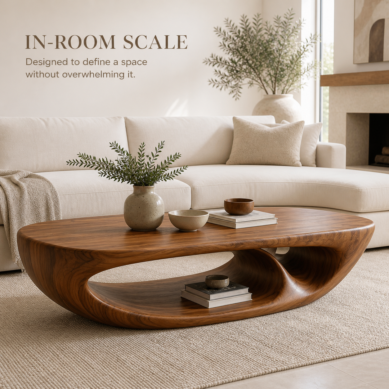 Marin Rounded Wood Coffee Table - Design 274 - product image 04