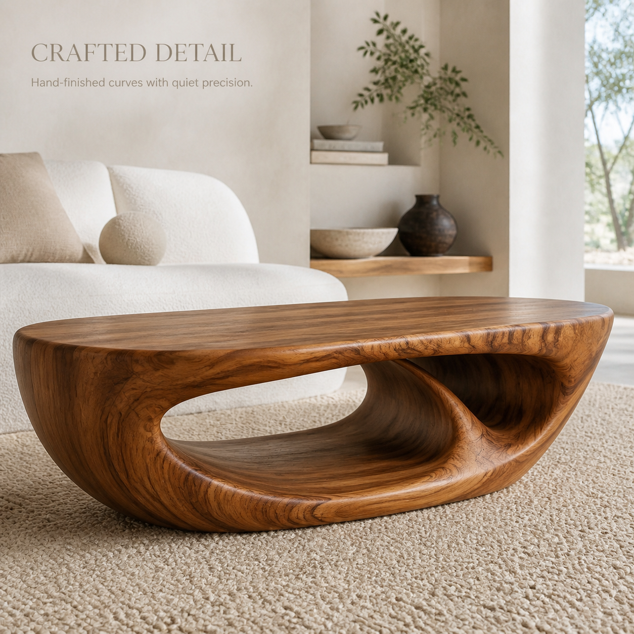Marin Rounded Wood Coffee Table - Design 274 - product image 06