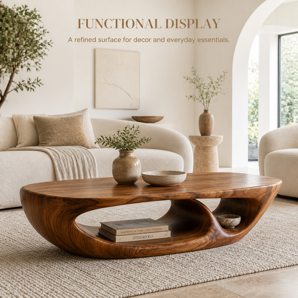 Marin Rounded Wood Coffee Table - Design 274 - product image 07
