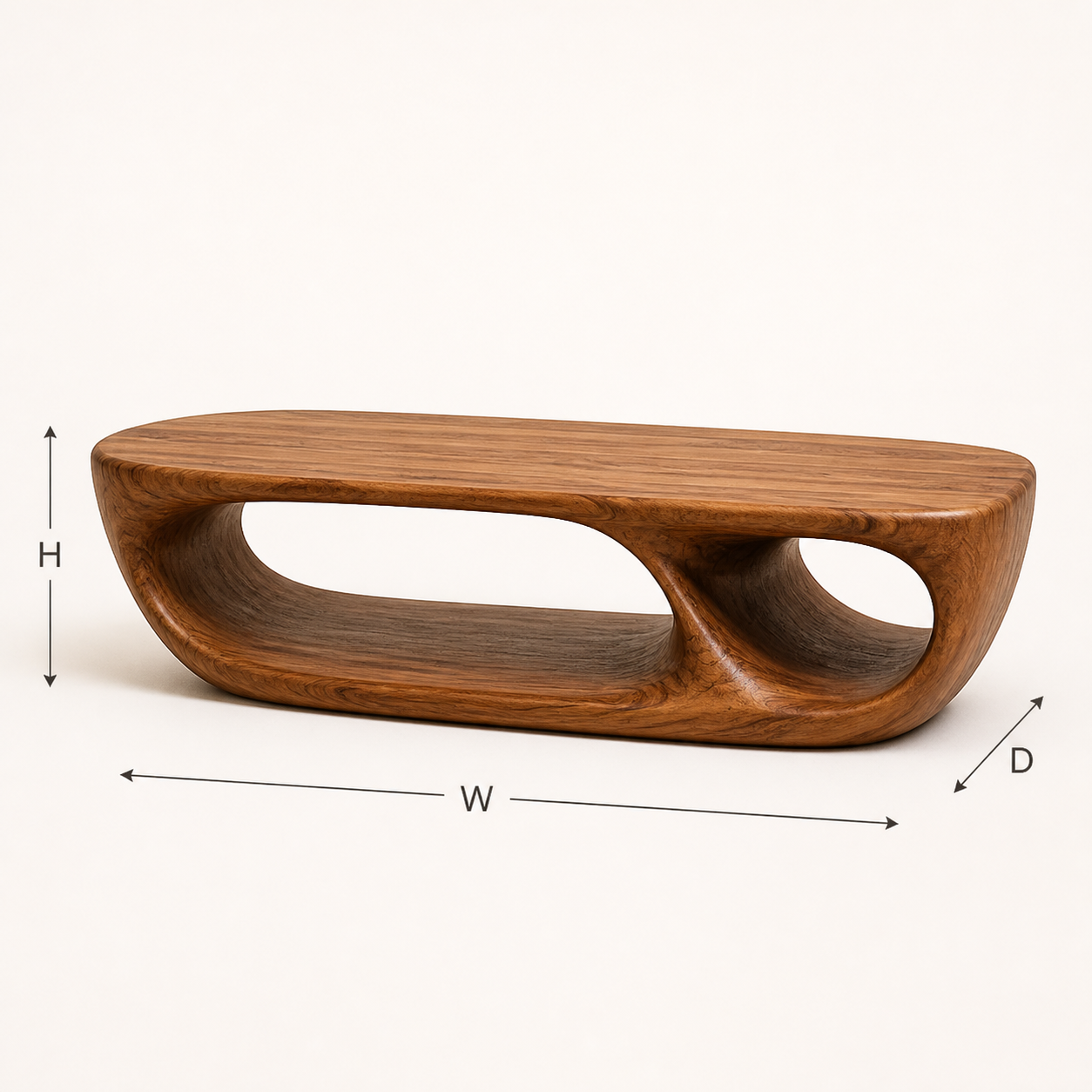 Marin Rounded Wood Coffee Table - Design 274 - product image 08
