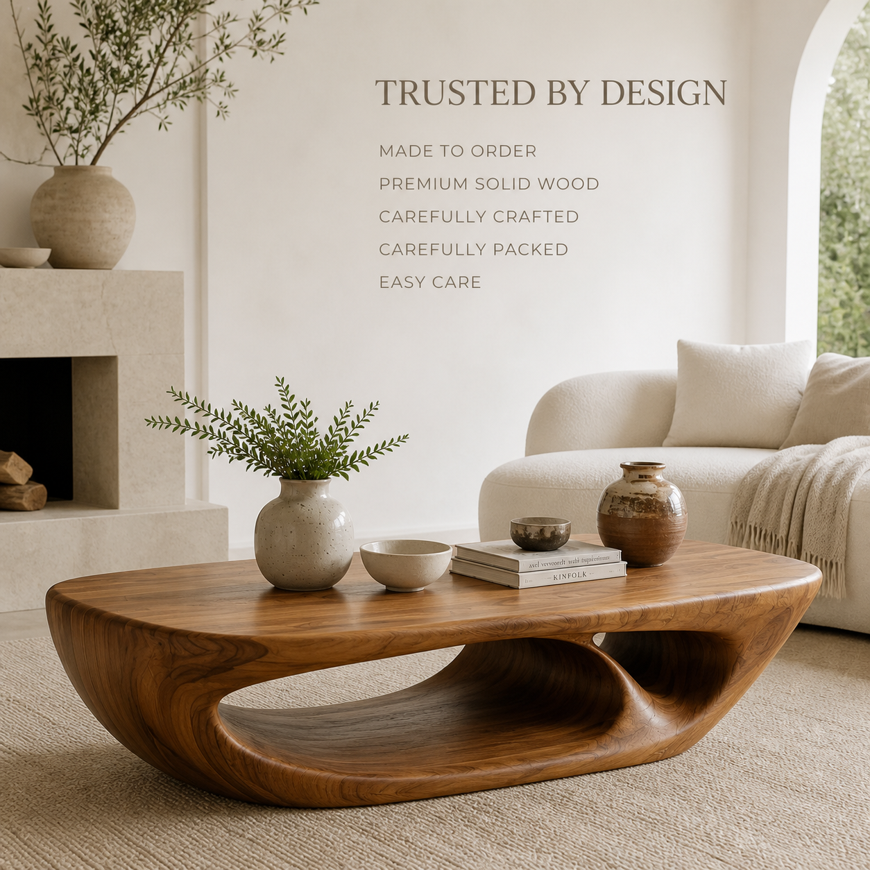 Marin Rounded Wood Coffee Table - Design 274 - product image 09