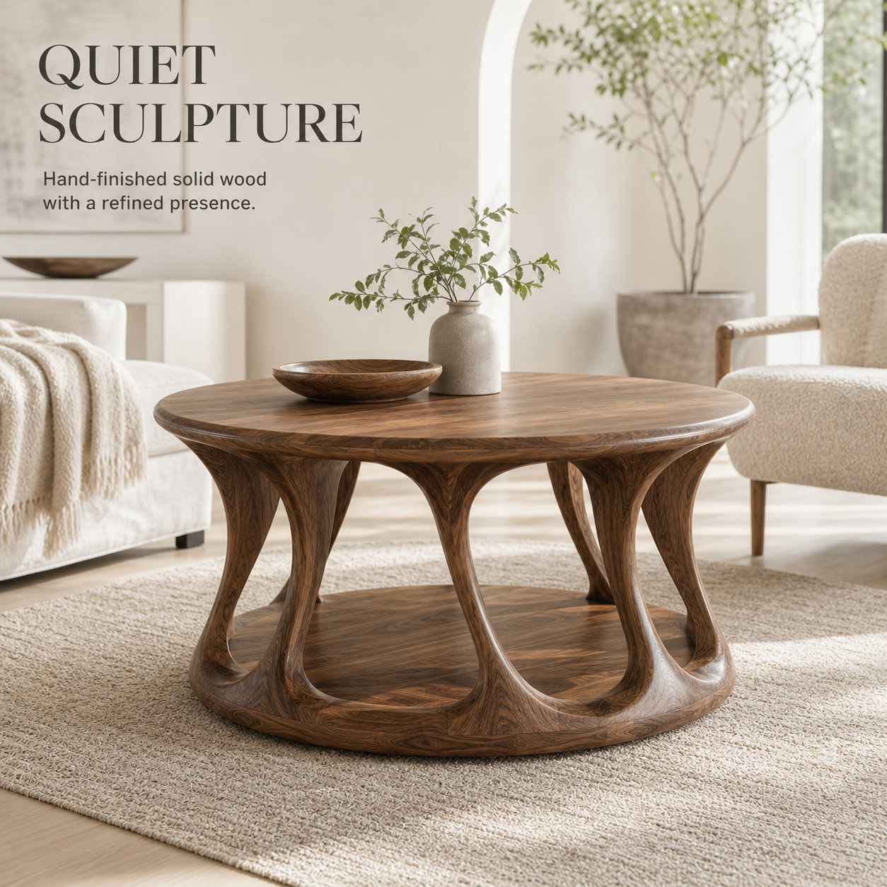 Arden Organic Round Coffee Table - Design 283 - product image 02