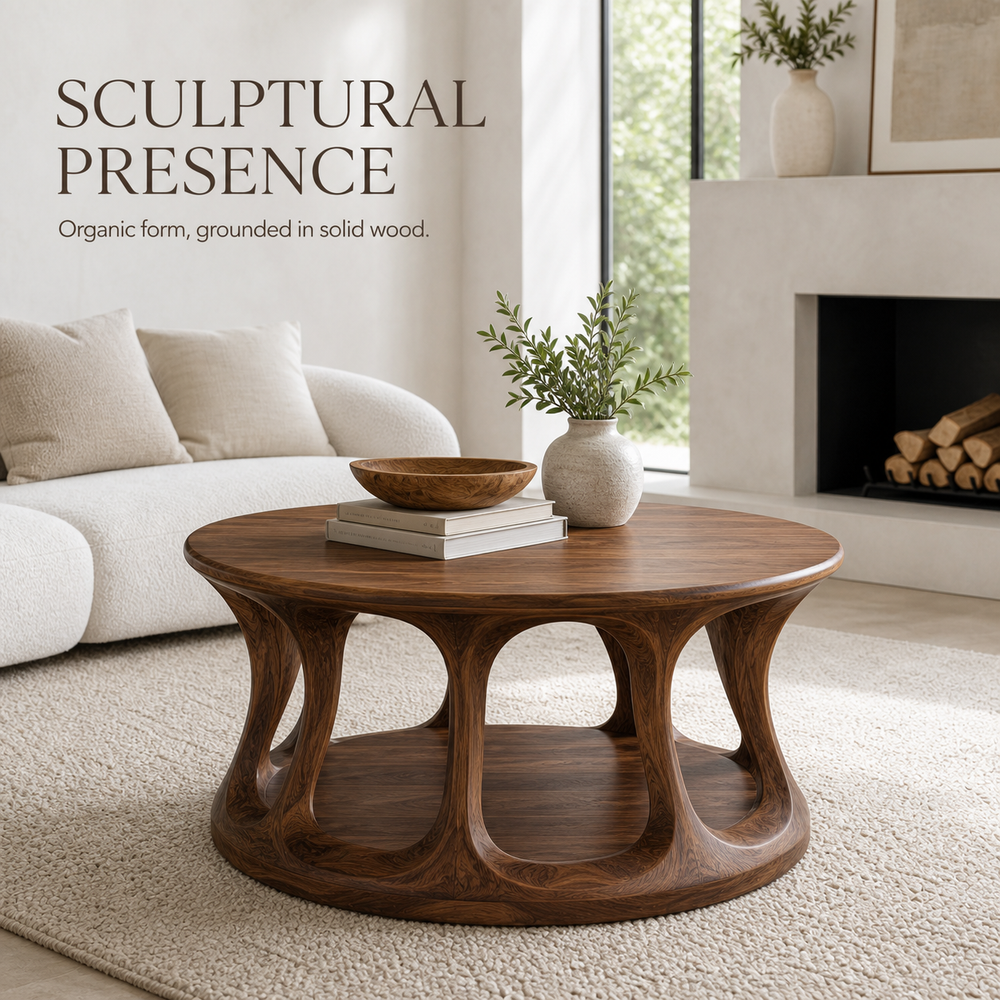 Arden Organic Round Coffee Table - Design 283 - product image 03