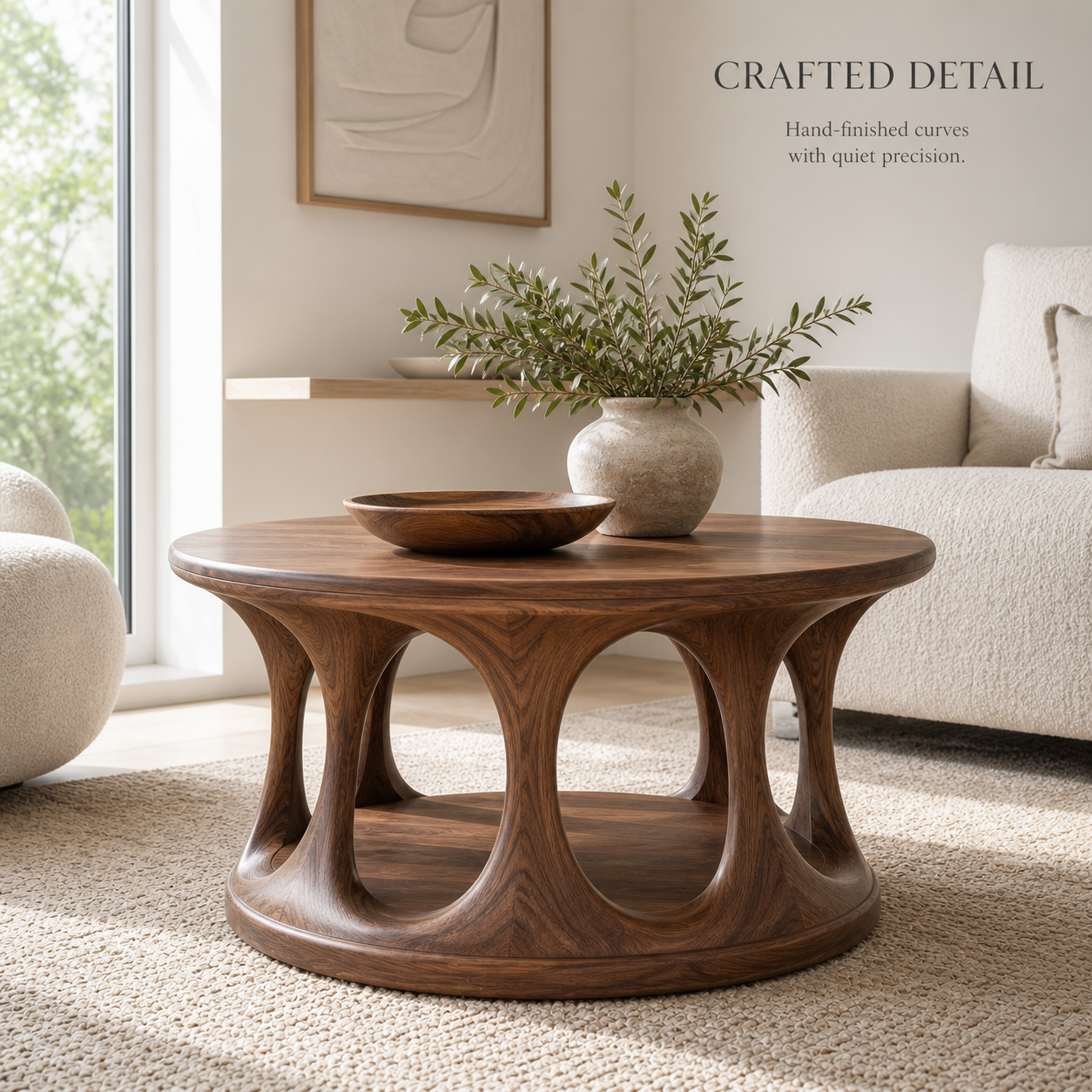 Arden Organic Round Coffee Table - Design 283 - product image 06