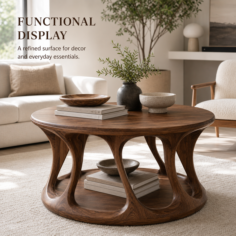 Arden Organic Round Coffee Table - Design 283 - product image 07