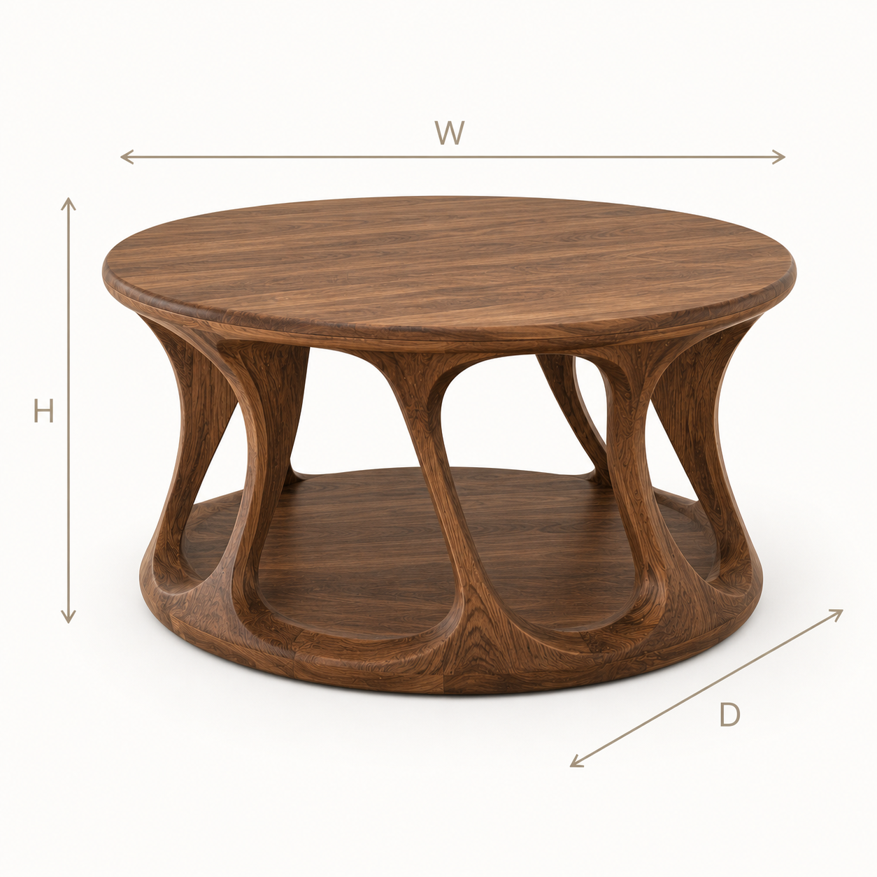 Arden Organic Round Coffee Table - Design 283 - product image 08