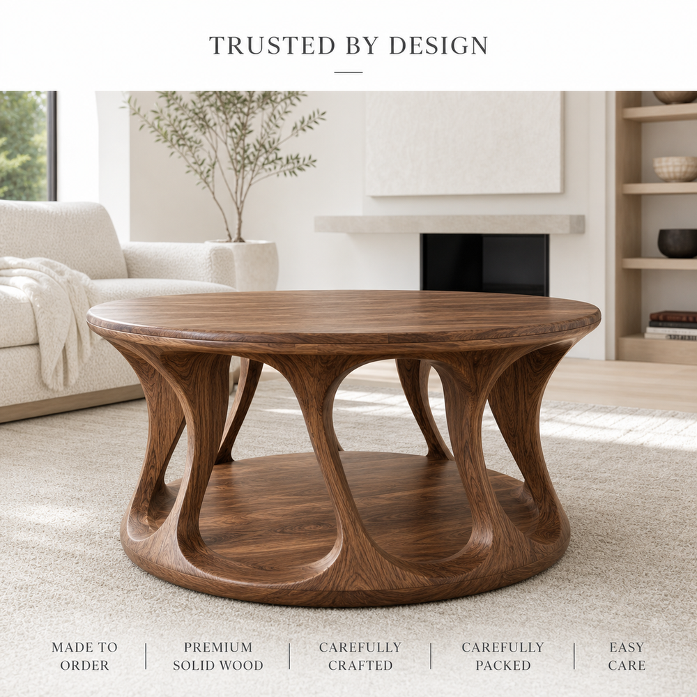 Arden Organic Round Coffee Table - Design 283 - product image 09