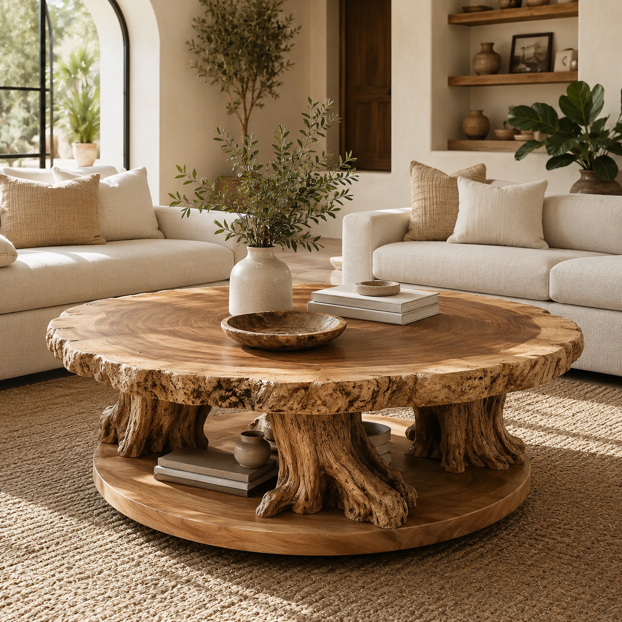 Elara Rounded Living Room Coffee Table - Design 286 - main view
