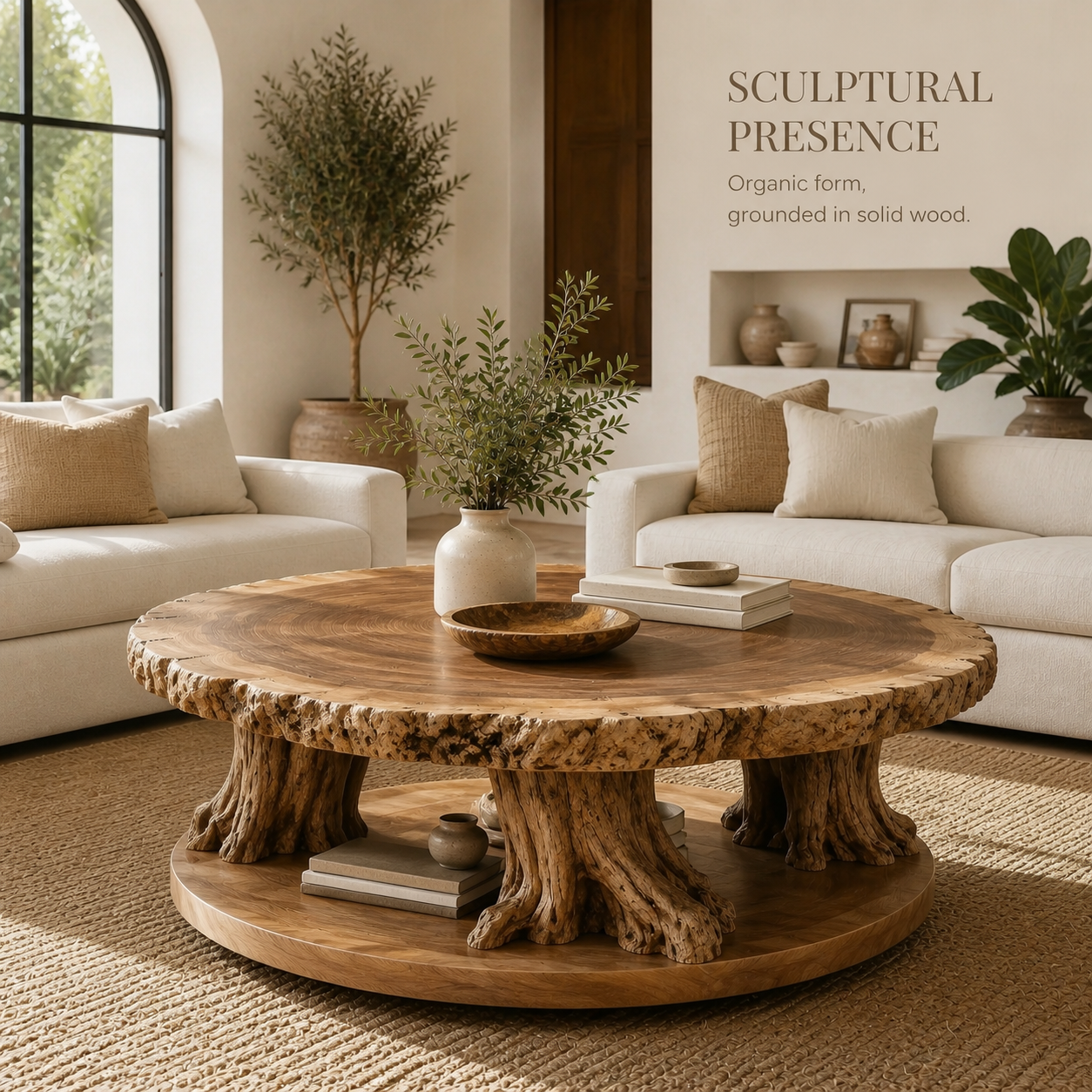 Elara Rounded Living Room Coffee Table - Design 286 - product image 03
