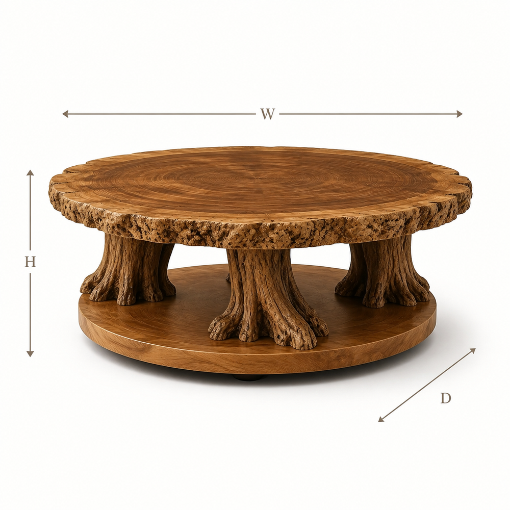 Elara Rounded Living Room Coffee Table - Design 286 - product image 08