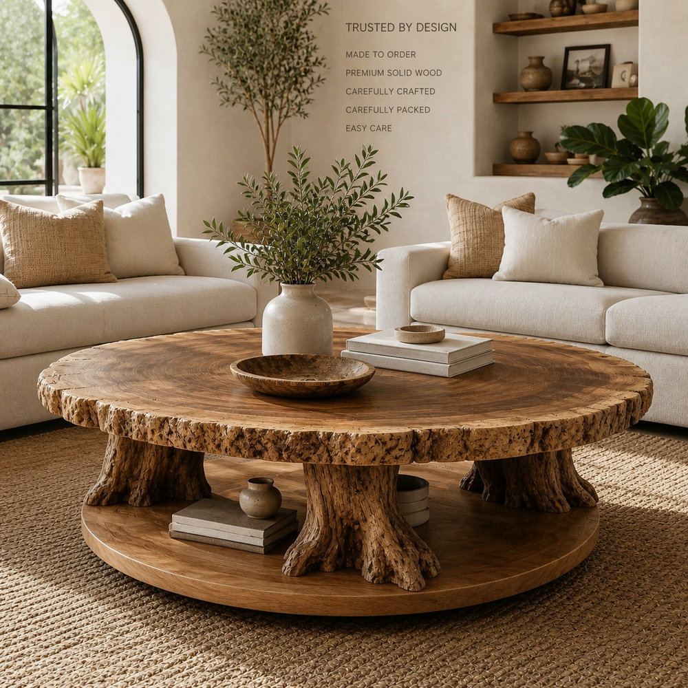 Elara Rounded Living Room Coffee Table - Design 286 - product image 09