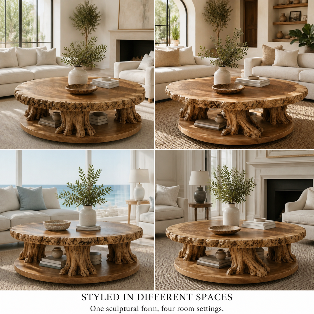 Elara Rounded Living Room Coffee Table - Design 286 - product image 10