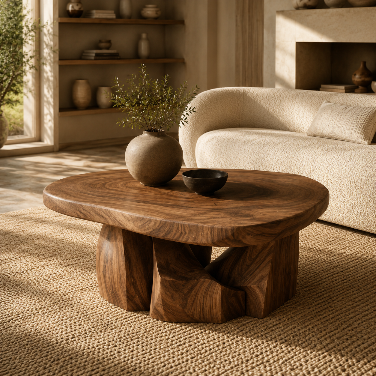 Liora Warm Wood Round Coffee Table - Design 289 - main view
