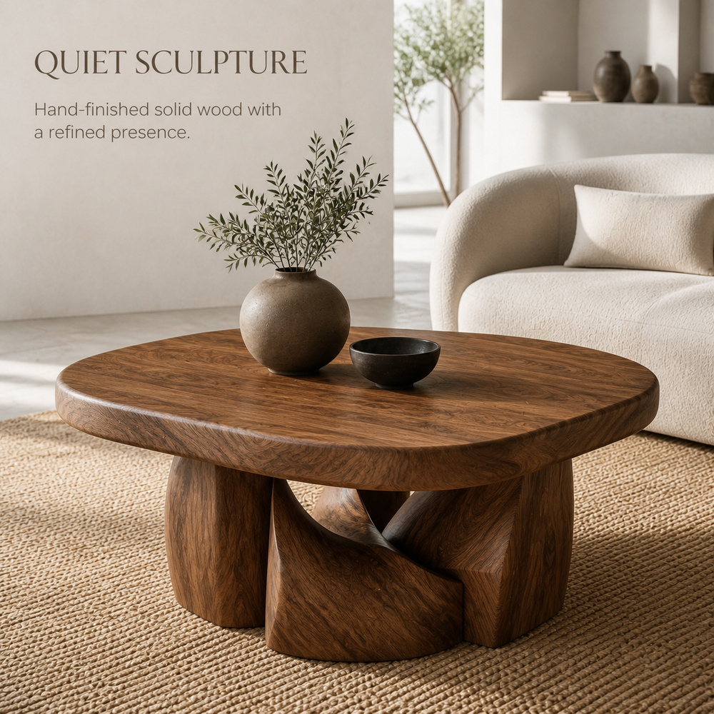 Liora Warm Wood Round Coffee Table - Design 289 - product image 02