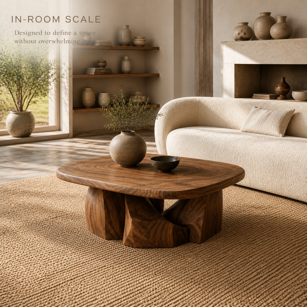 Liora Warm Wood Round Coffee Table - Design 289 - product image 04