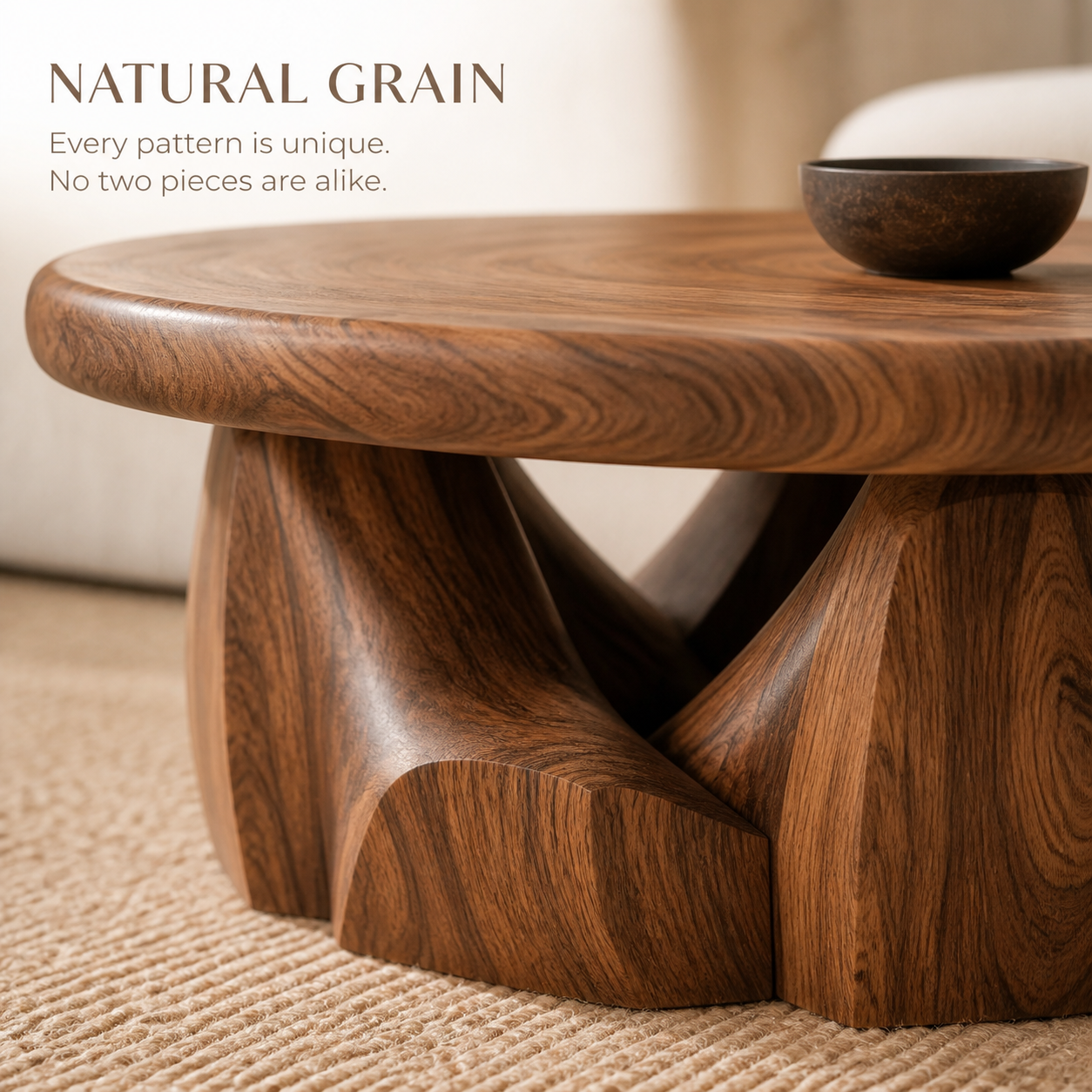 Liora Warm Wood Round Coffee Table - Design 289 - product image 05