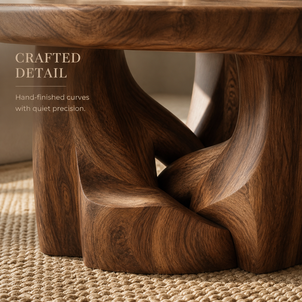 Liora Warm Wood Round Coffee Table - Design 289 - product image 06