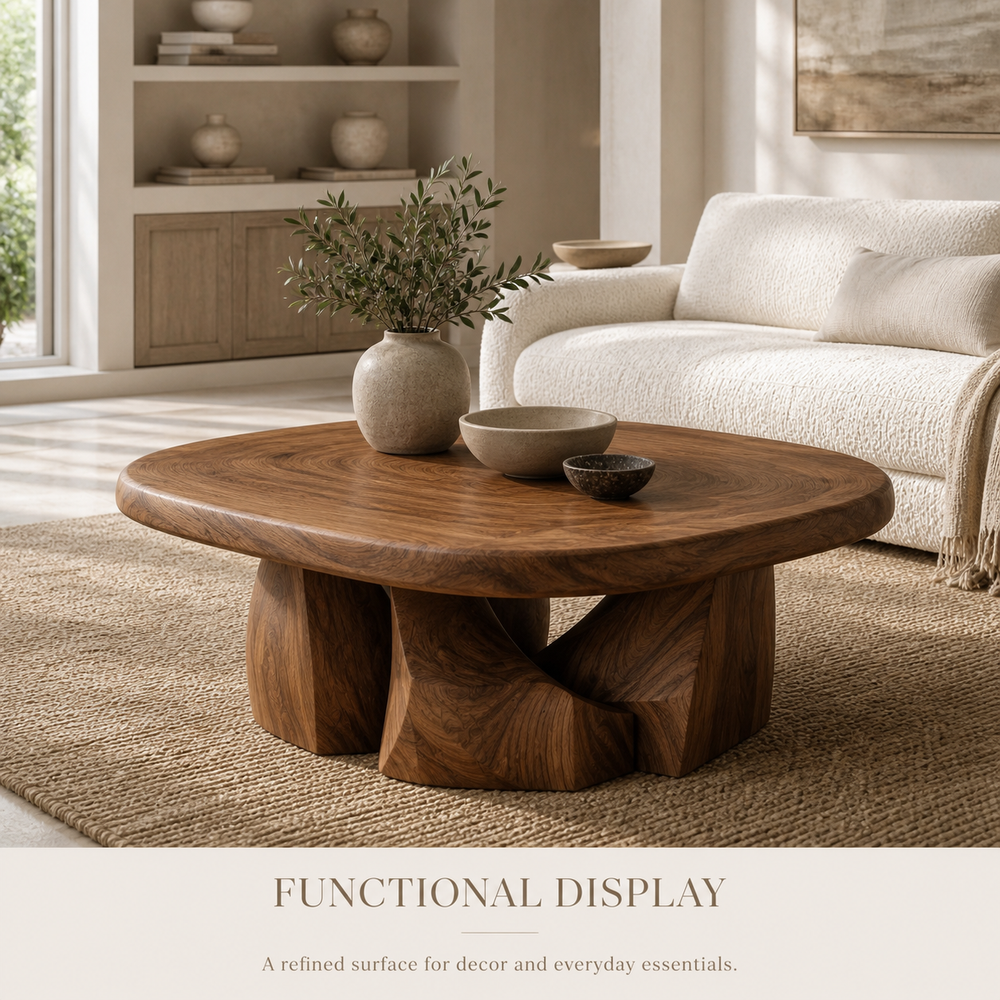 Liora Warm Wood Round Coffee Table - Design 289 - product image 07