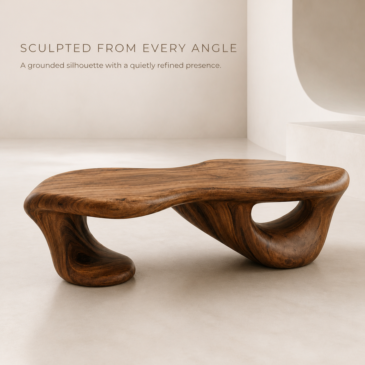 Marin Rounded Wood Coffee Table - Design 291 - product image 03