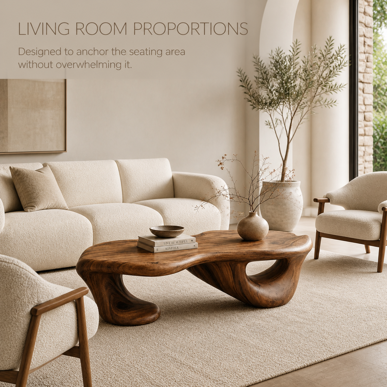 Marin Rounded Wood Coffee Table - Design 291 - product image 04