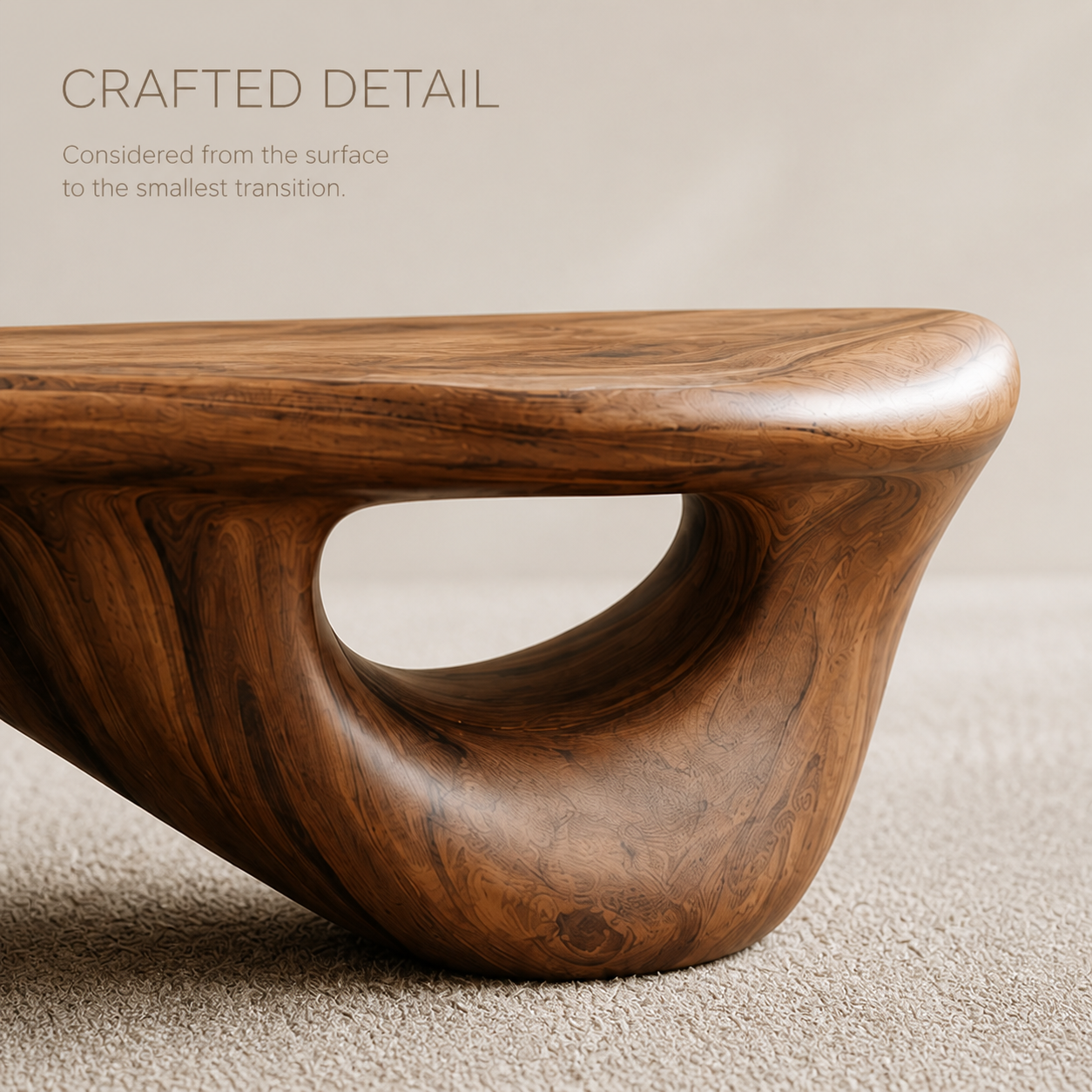 Marin Rounded Wood Coffee Table - Design 291 - product image 06