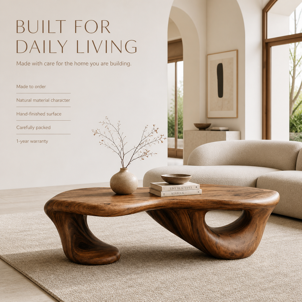 Marin Rounded Wood Coffee Table - Design 291 - product image 09