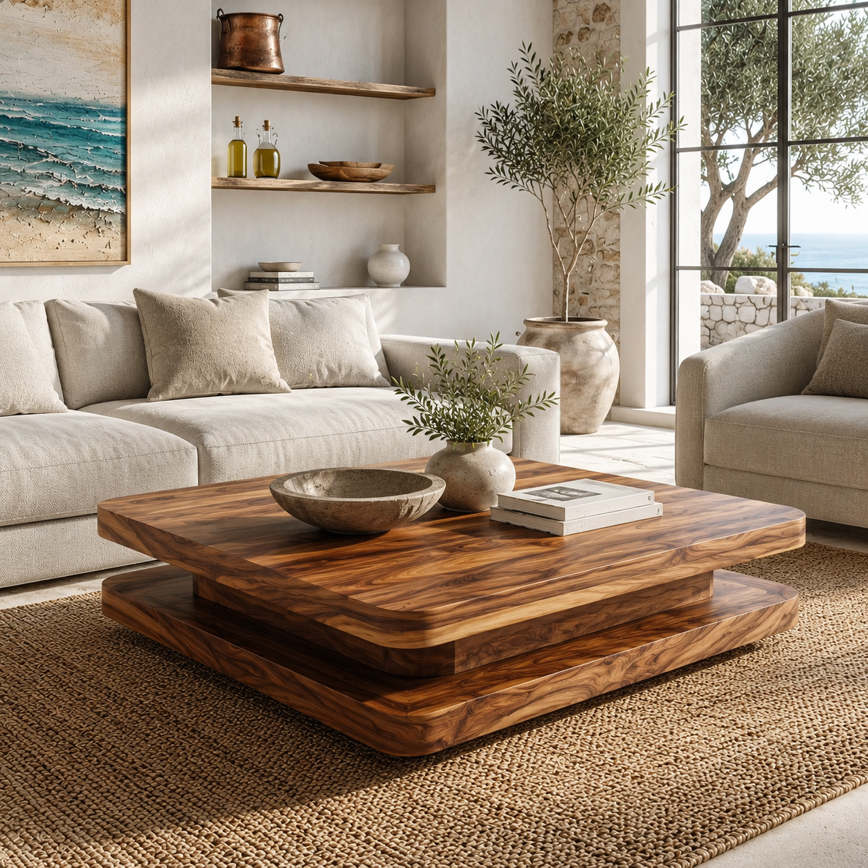 Soren Curved Base Coffee Table - Design 302 - main view