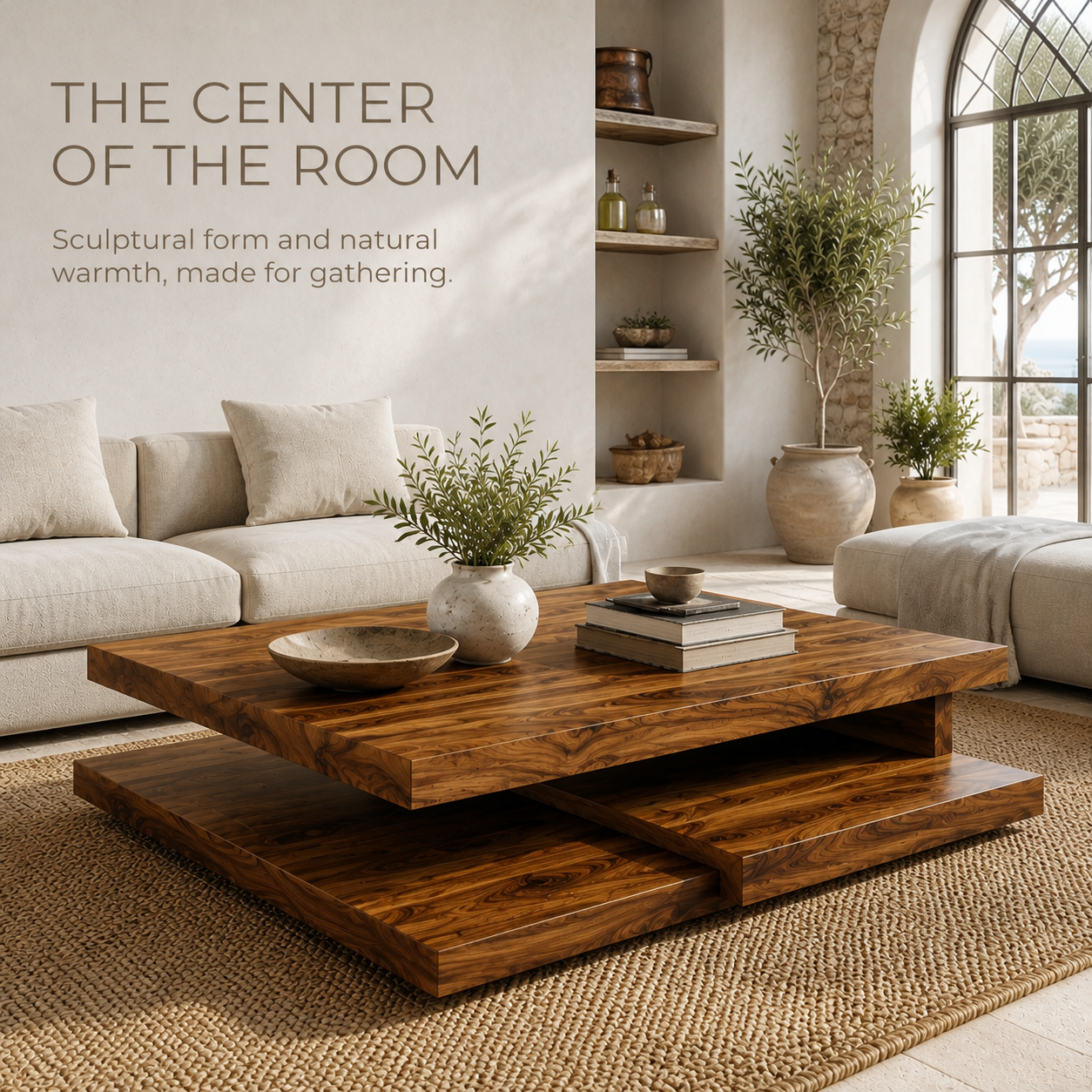Elara Rounded Living Room Coffee Table - Design 303 - product image 02