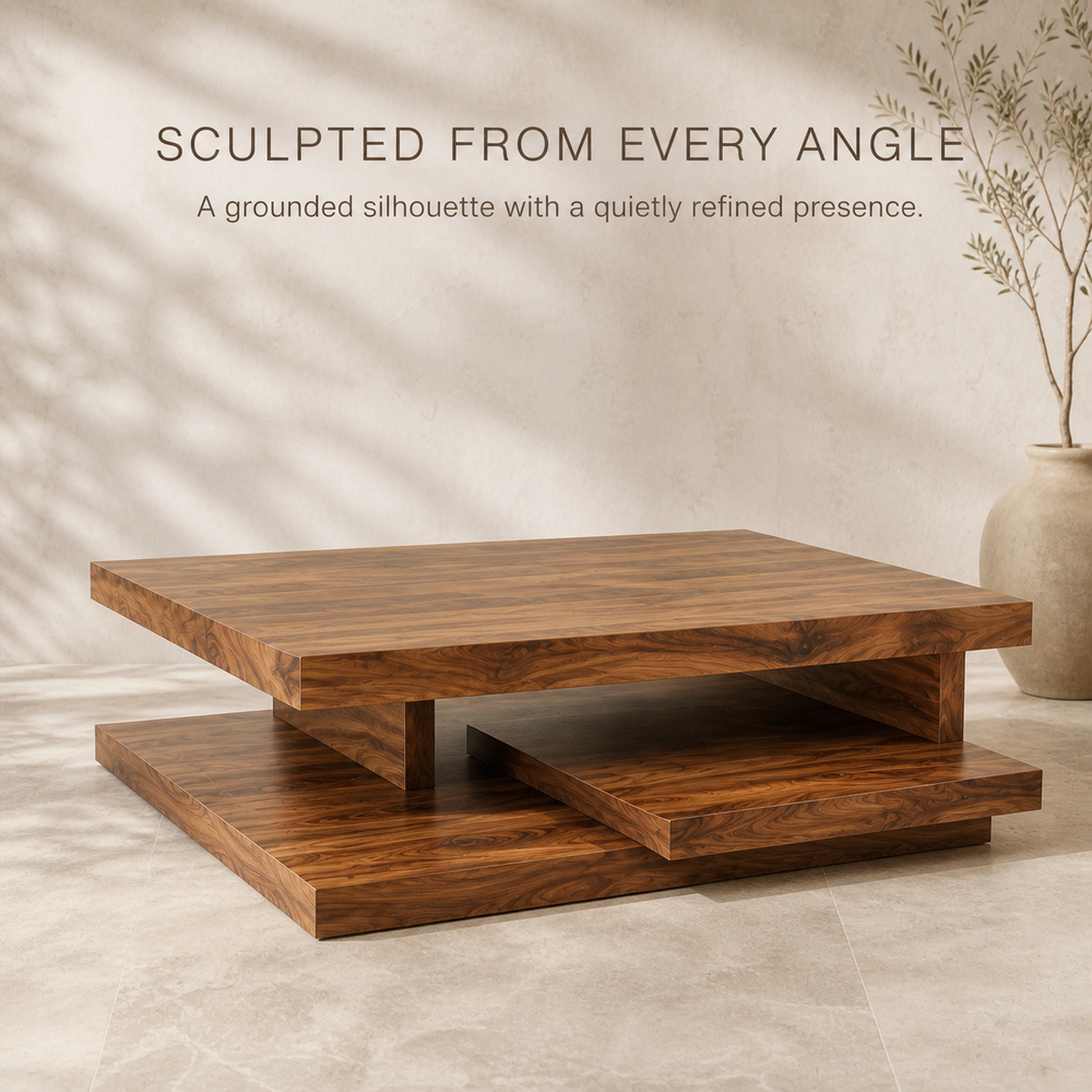Elara Rounded Living Room Coffee Table - Design 303 - product image 03
