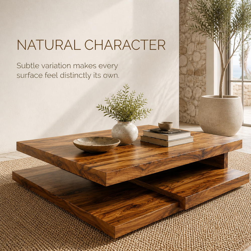 Elara Rounded Living Room Coffee Table - Design 303 - product image 05
