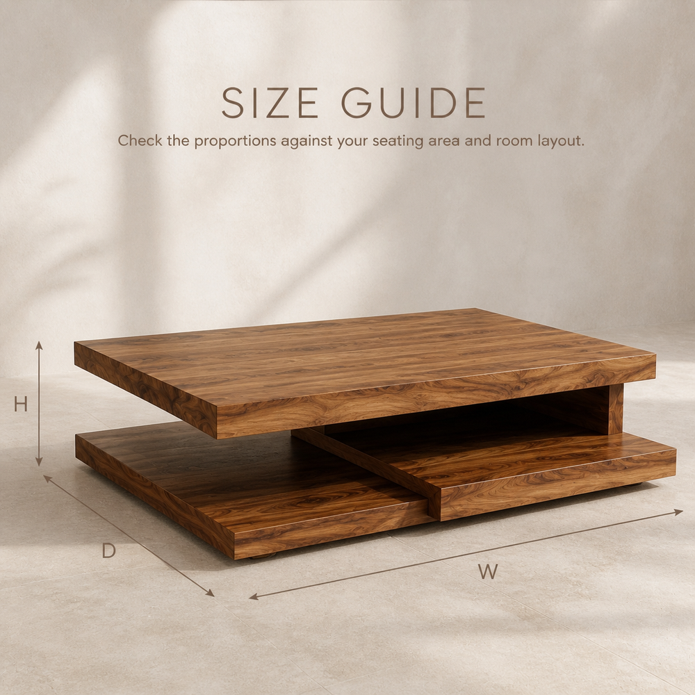 Elara Rounded Living Room Coffee Table - Design 303 - product image 08
