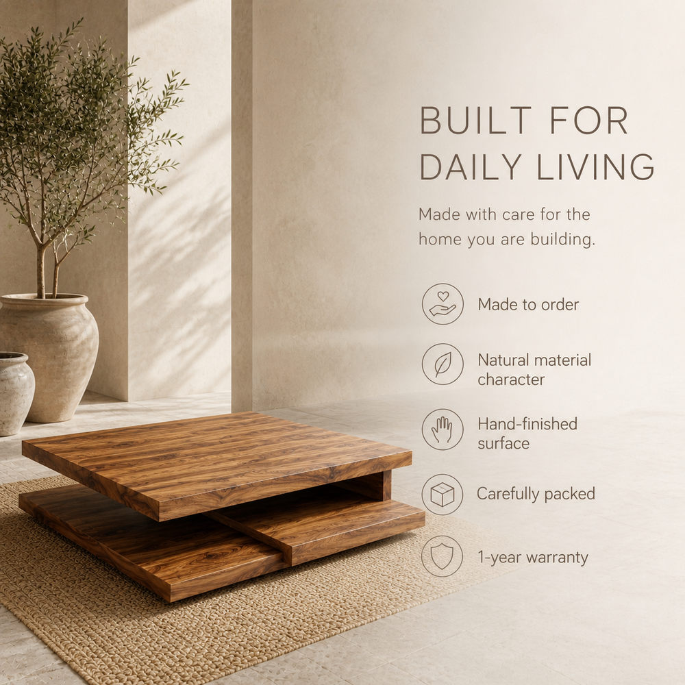 Elara Rounded Living Room Coffee Table - Design 303 - product image 09