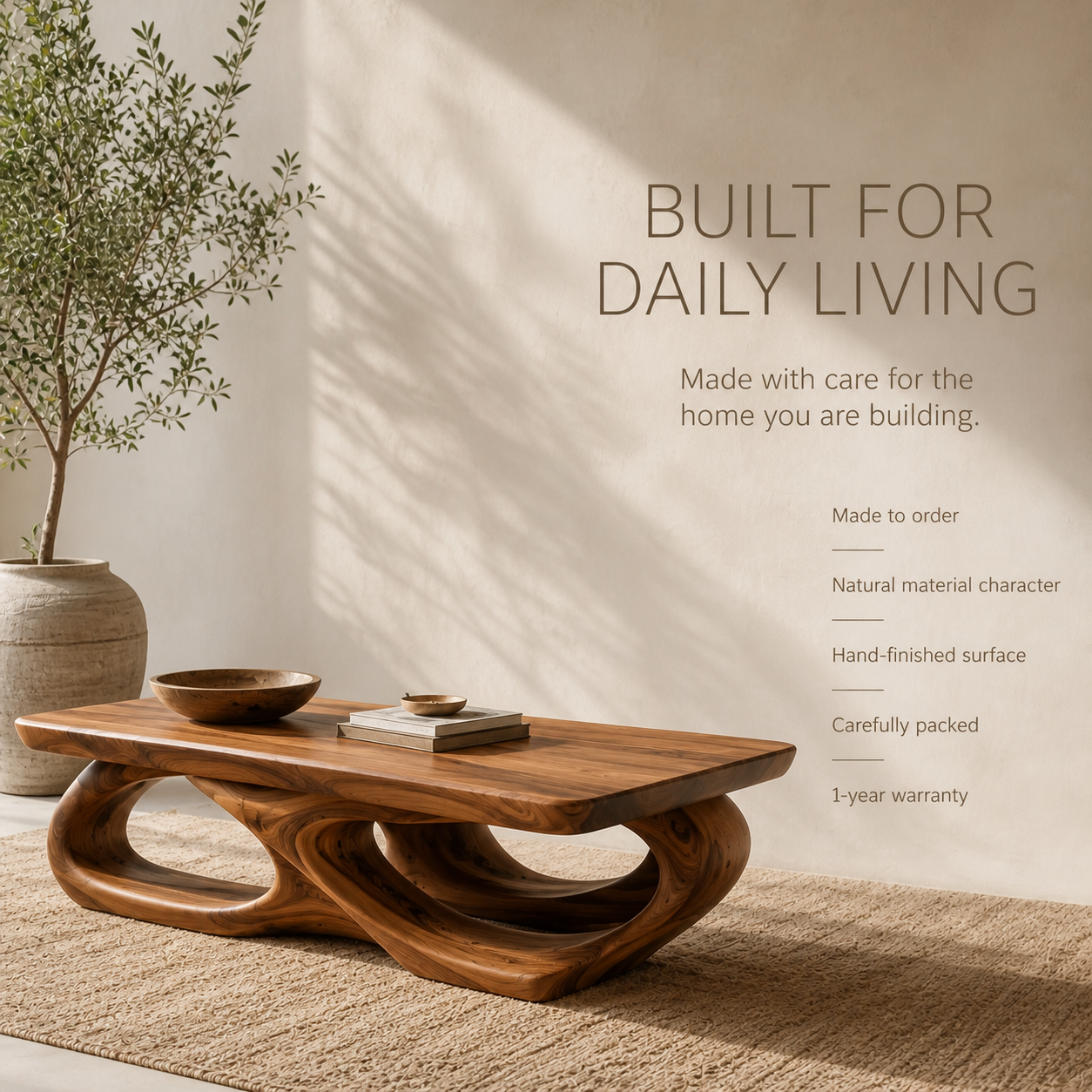 Orin Organic Modern Coffee Table - Design 305 - product image 09