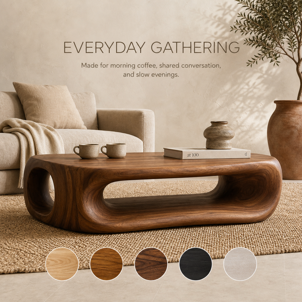 Mira Flow Wood Coffee Table - Design 309 - product image 07