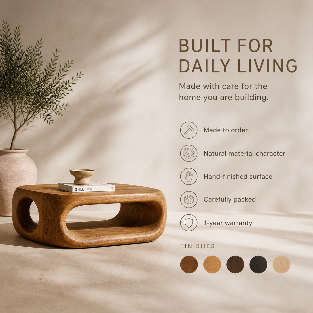 Mira Flow Wood Coffee Table - Design 309 - product image 09