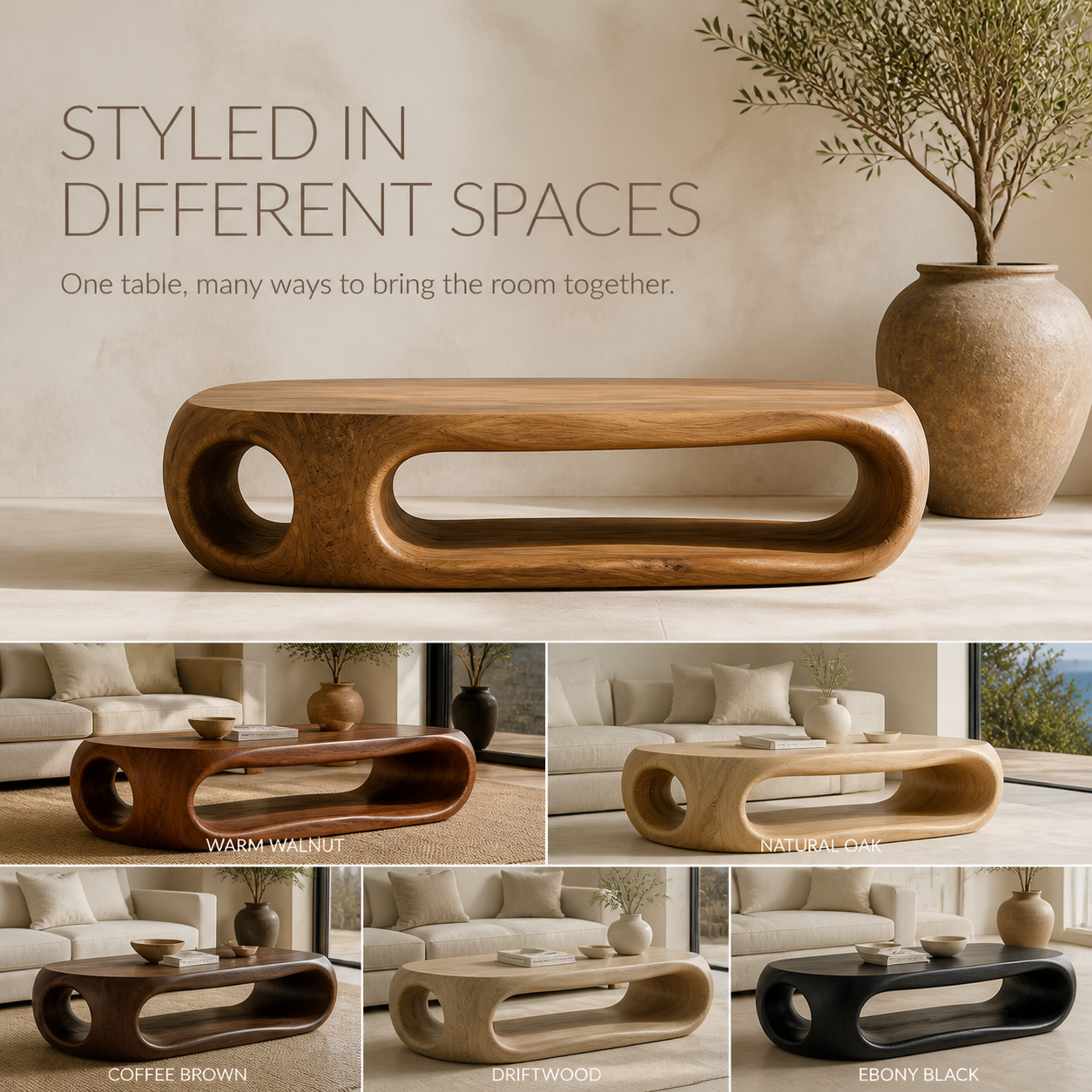 Mira Flow Wood Coffee Table - Design 309 - product image 10