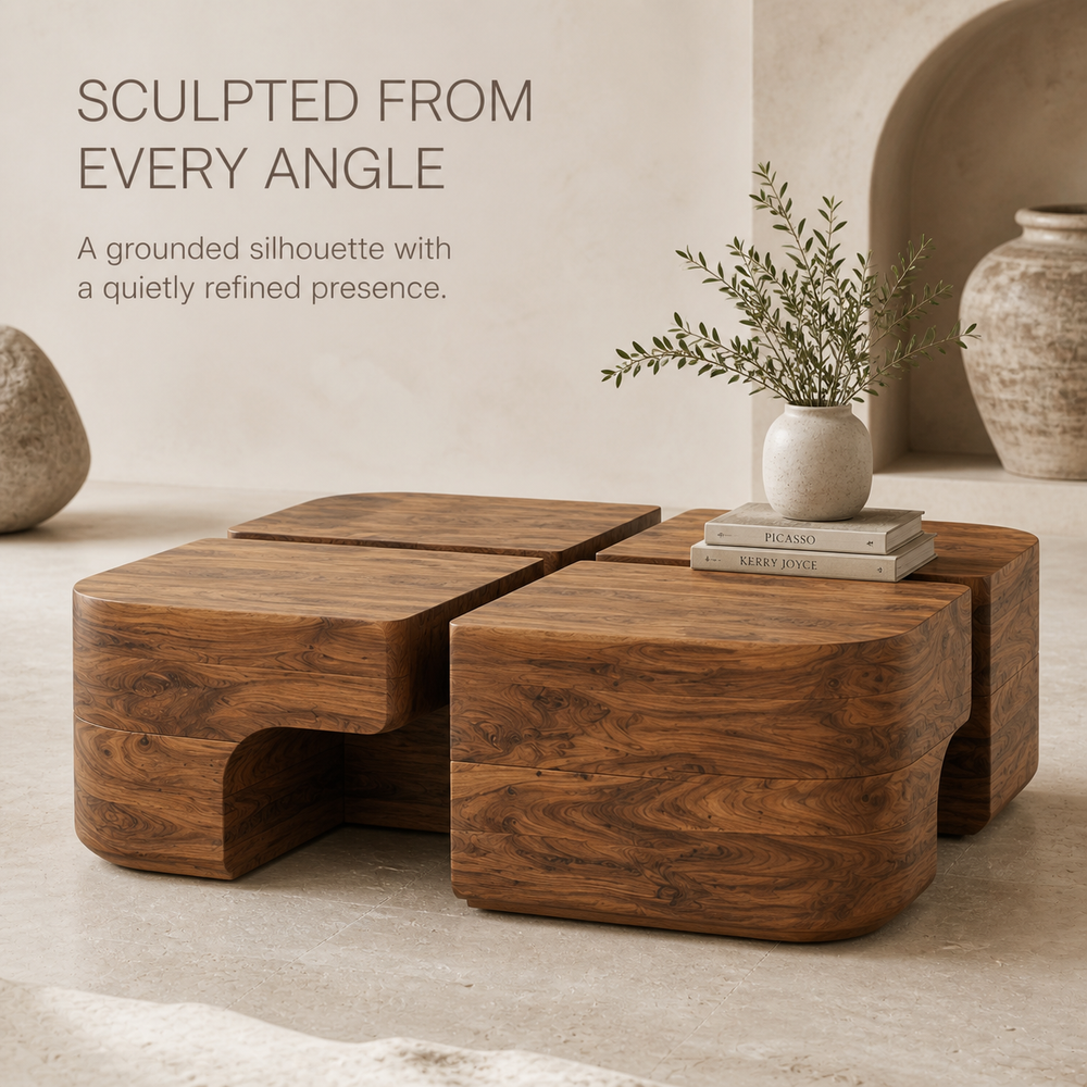 Liora Warm Wood Round Coffee Table - Design 310 - product image 03