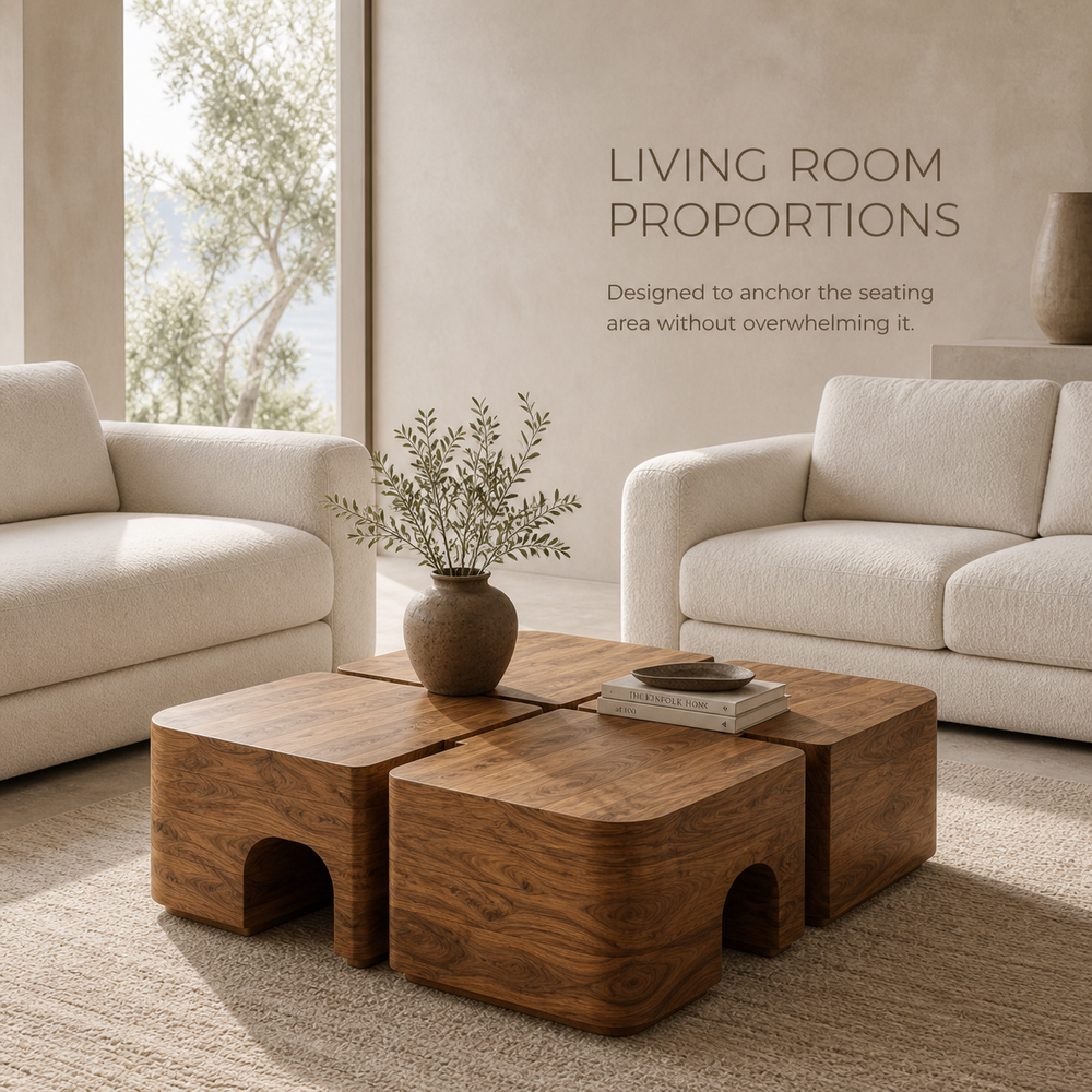 Liora Warm Wood Round Coffee Table - Design 310 - product image 04