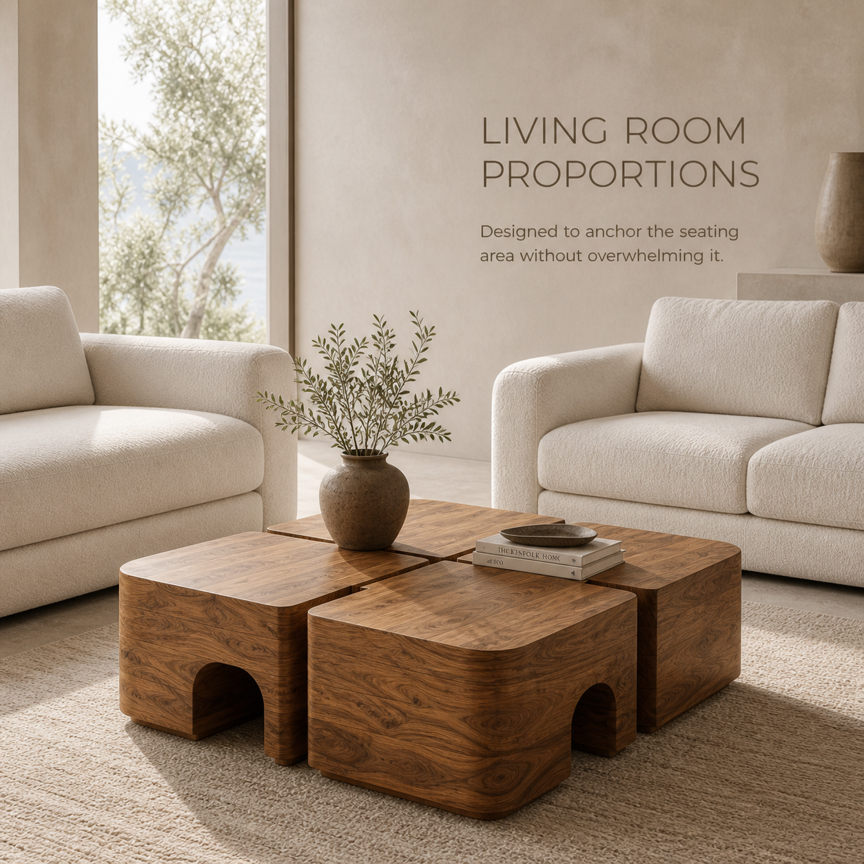 Liora Warm Wood Round Coffee Table - Design 310 - product image 04