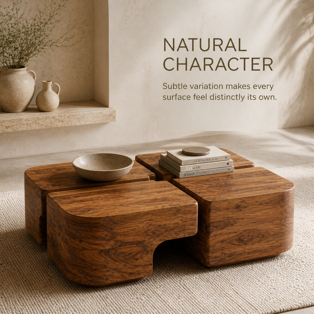 Liora Warm Wood Round Coffee Table - Design 310 - product image 05