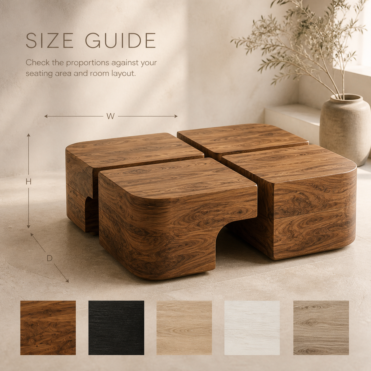 Liora Warm Wood Round Coffee Table - Design 310 - product image 08