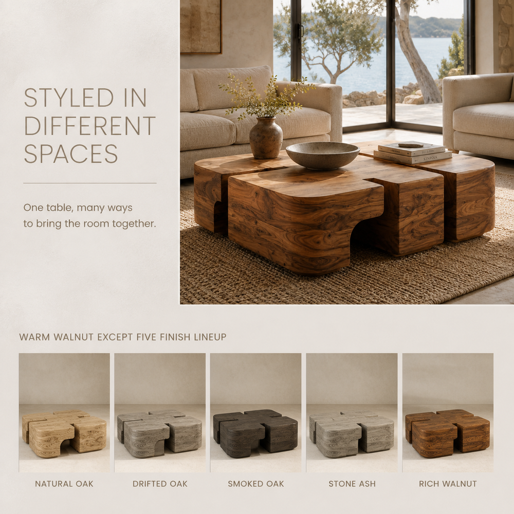 Liora Warm Wood Round Coffee Table - Design 310 - product image 10