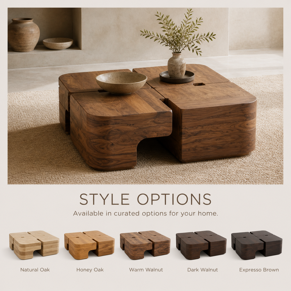 Liora Warm Wood Round Coffee Table - Design 310 - product image 11
