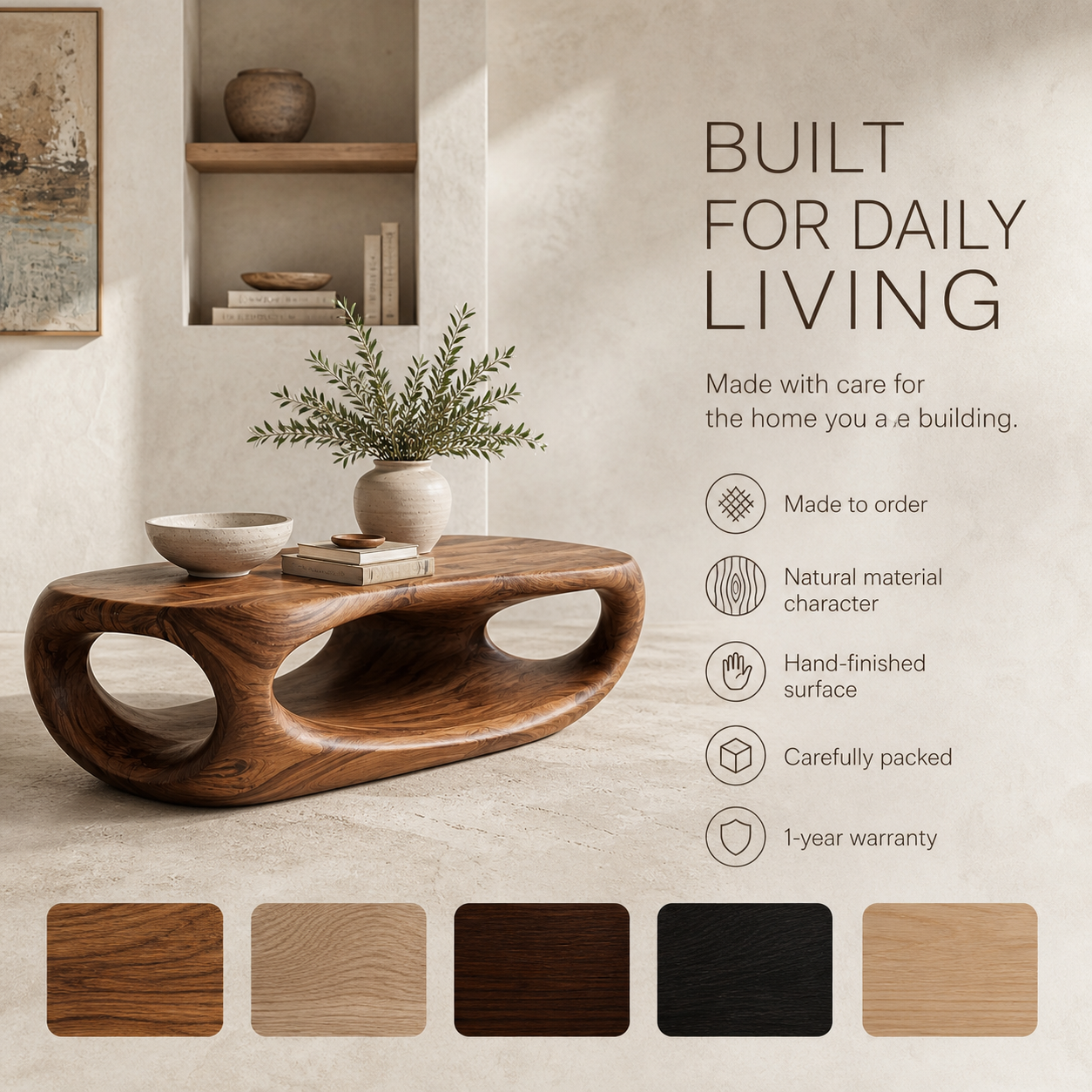 Vale Sculptural Coffee Table - Design 312 - product image 09
